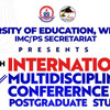 Banner der 6. International Multi-disciplinary Conference for Postgraduate Students in Winneba (Ghana)