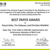 Best paper award certificate