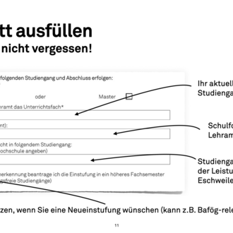 Deckblatt ausfüllen