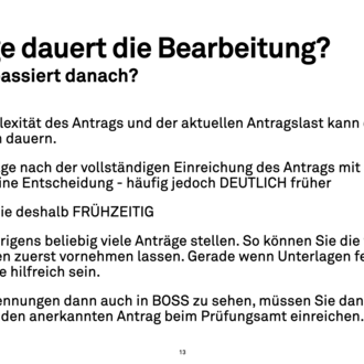 Wie lange dauert die Bearbeitung?