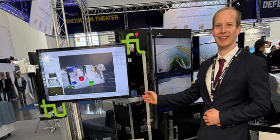 Alexander Puzicha stellte Forschung zur autonomen Binnenschifffahrt auf der XPONENTIAL Europe vor