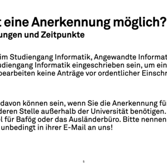 Wann ist eine Anerkennung möglich?