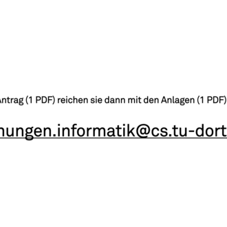 Den fertigen Antrag und die Anlagen reichen Sie in jeweils einem PDF per Email an.