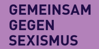 Flyer für die Ausstellung Gemeinsam gegen Sexismus