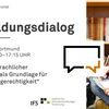 Einladungskarte des 7. Bildungsdialogs mit Foto von Grundschulkindern, die Bücher lesen