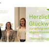 Foto von vier Wissenschaftler*innen, darunter Ramona Lorenz, Thomas Brüggemann, Nele McElvany und Charlotte Dignath bei seiner Disputation