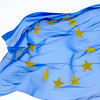 blowing europe flag