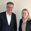 Bild mit Prof. Dr.-Ing. Uwe Clausen und Dr.-Ing. Christin Schumacher im Zuge Ihrer Vorstellung