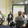 Teilnehmende der Podiumsdiskussion: Rainer Lange, Gunter Friedrich, Liudvika Leišytė 