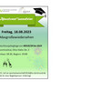 Flyer der Absolventenfeier 2023 am 18.08.2023