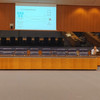 Conference hall, researcher presenting work