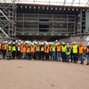 Duisburg-Neuenkamp Gruppenbild vor dem Hohlkasten