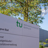 A sign on TU Dortmund University's South Campus shows the way to the Rectorate.