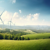 Wind turbines in the field