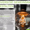 Ausschnitt des Flyers zum Ideenwettbewerb mit einer leuchtenden Glühbirne