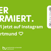 Immer informiert. Deine WiWi jetzt auf Instagram. wiwitudortmund - Dazu QR Logo zum Instagram Kanal